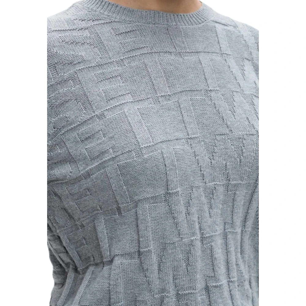 Twinset Grijze Gebreide Trui Comfortabele Katoenmix Gray Dames