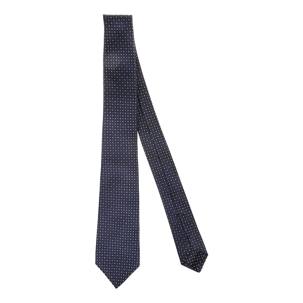 Kiton Zijden stropdas voor heren Blue Heren