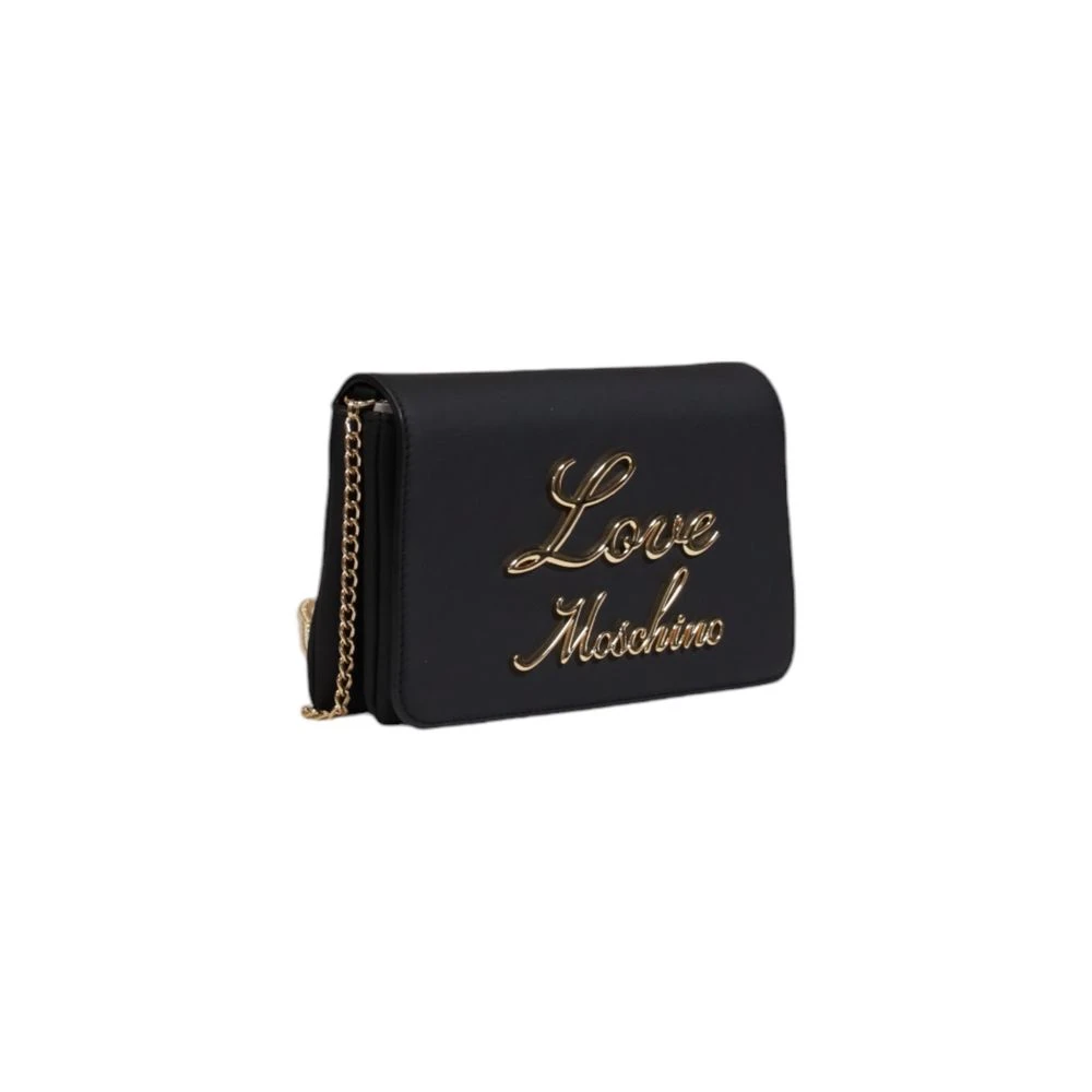 Love Moschino Zwarte Polyethyleen Handtas Herfst Winter Collectie Black Dames