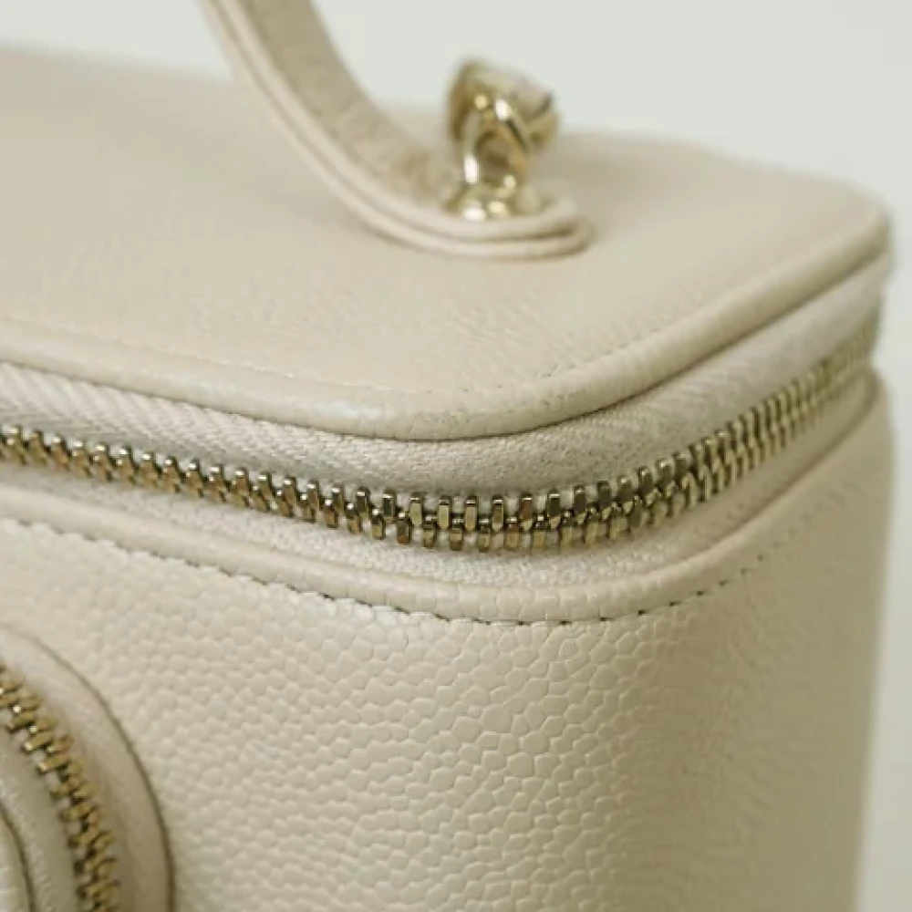 Chanel Vintage Pre-owned Leather chanel-bags Beige Dames