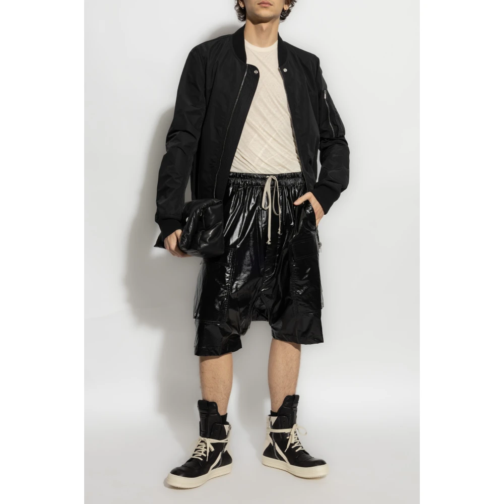 Rick Owens Bermuda Shorts Cargo Pods Black Heren