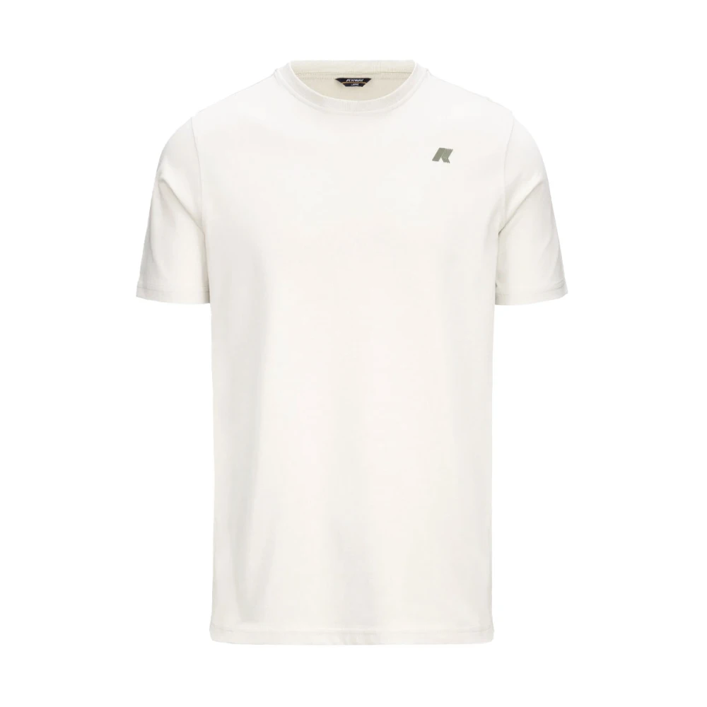 K-way Katoenen Jersey T-shirt met Ascii Monogram White Heren