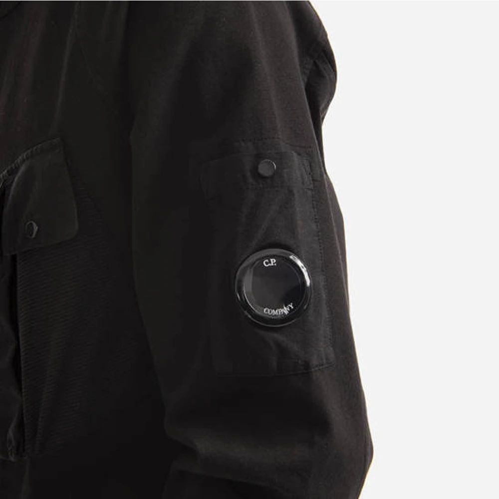 C.P. Company Zwarte Heavy Jersey Gemengde Sweatshirt Black Heren