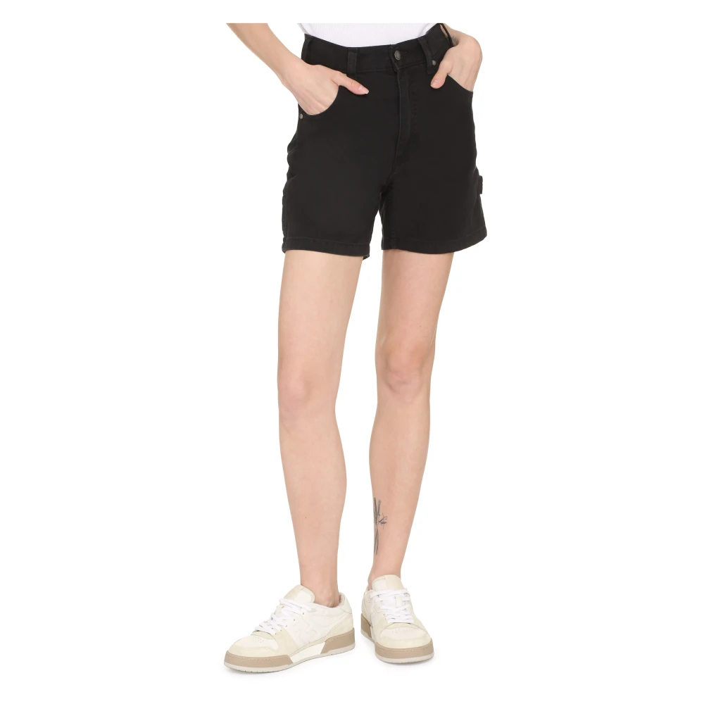 Dickies Cargo Katoenen Shorts Multi-Zakken Nieten Black Dames