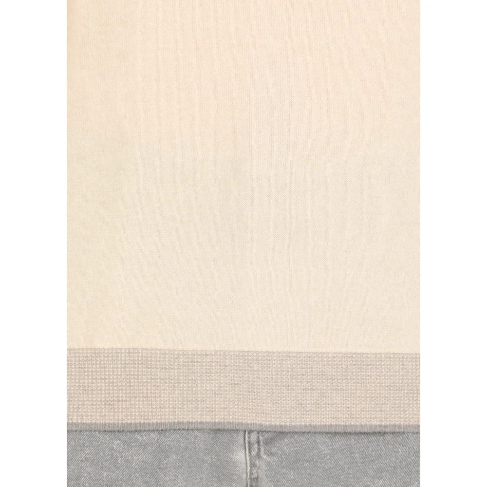 PESERICO Natuurlijke Wol Hoge Hals Trui Beige Heren