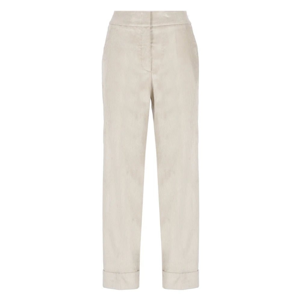 PESERICO Beige Corduroy Broek voor Vrouwen Beige Dames