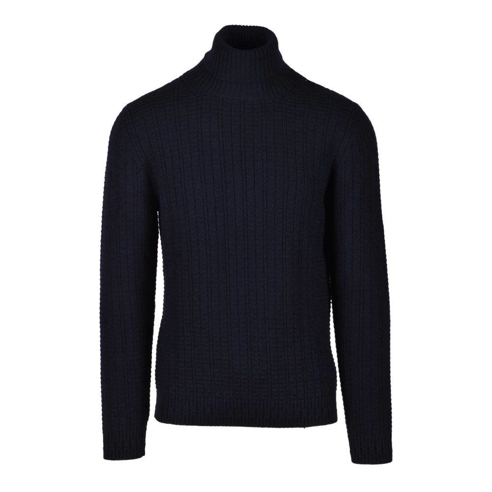 Alpha Studio Merinowollen trui Blue Heren