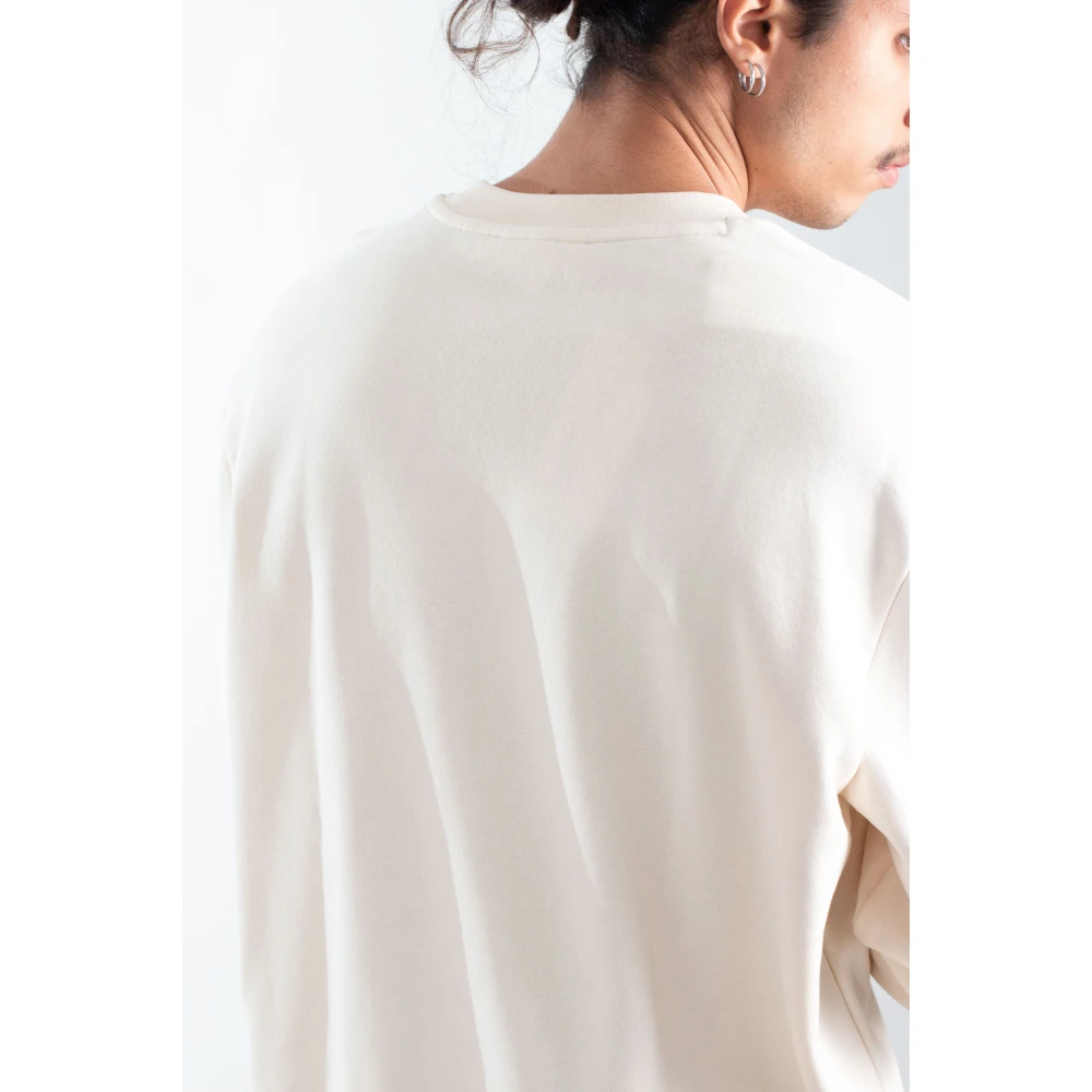 Lacoste Croc Fleece Sweatshirt XFJ White Heren