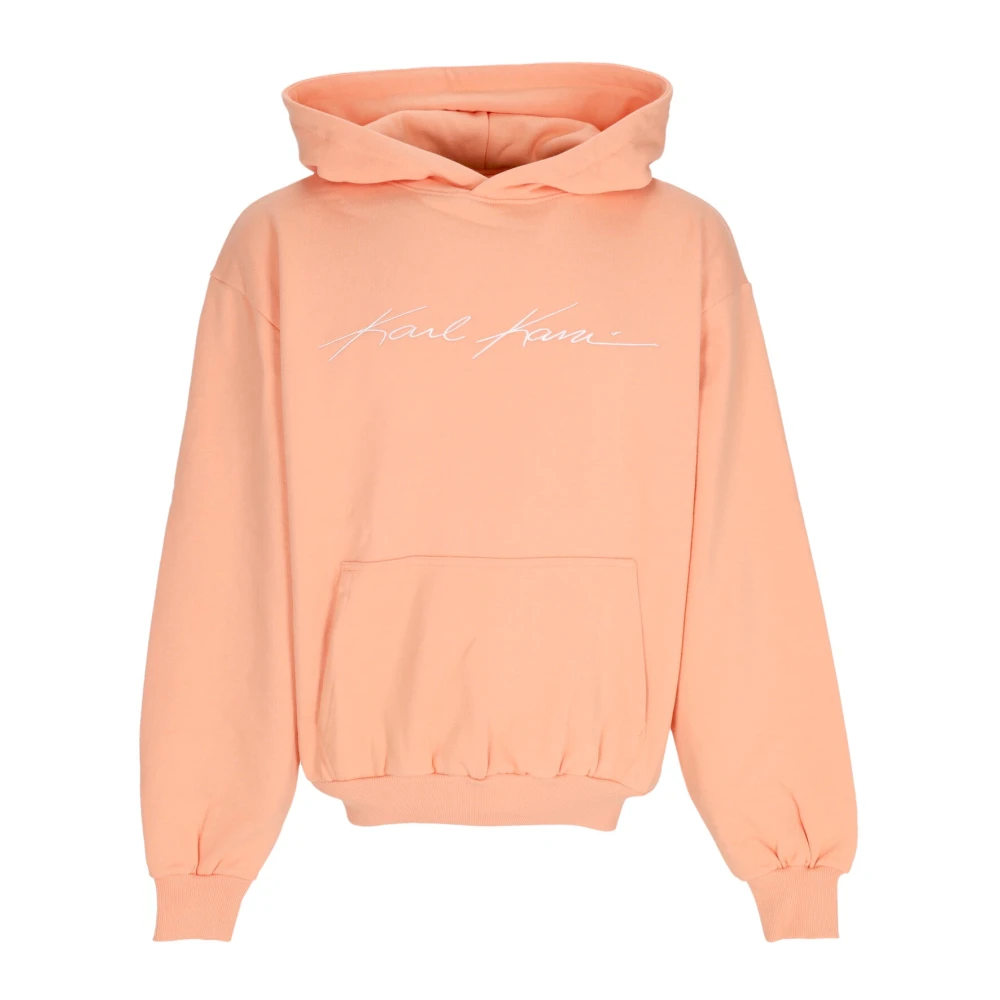 Karl Kani Abrikoos Hoodie met Kangoeroezak Orange Heren
