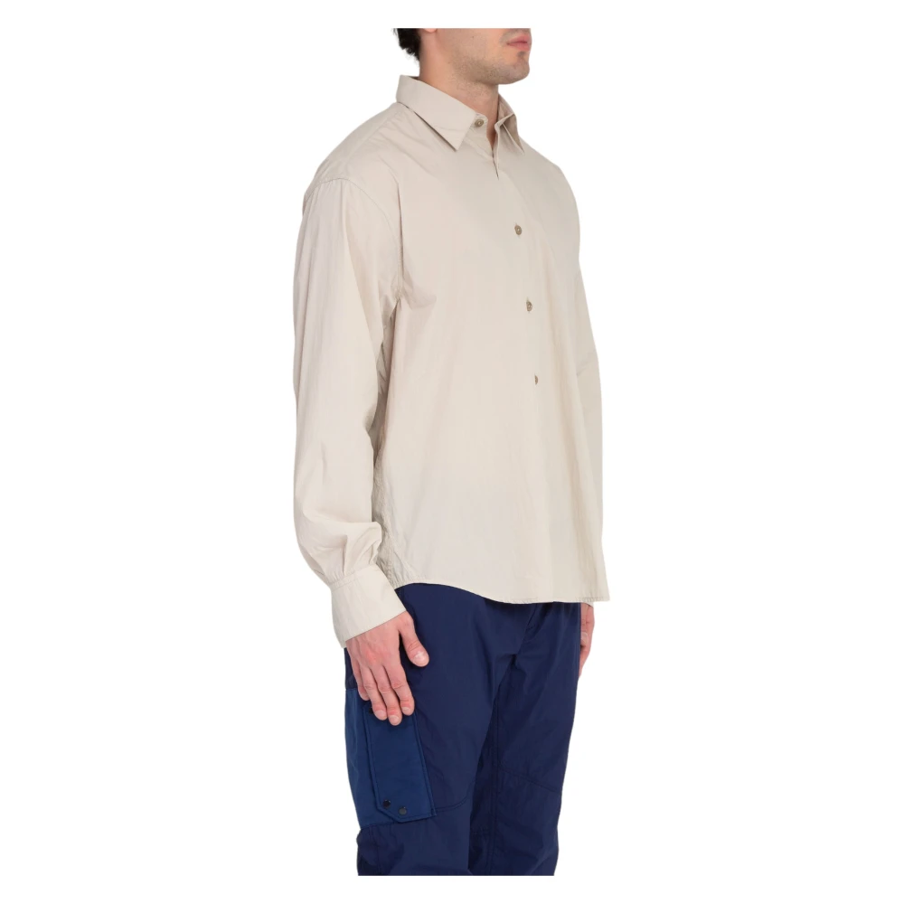 Ten C Poplin Oversized Shirt in 307 Beige Heren