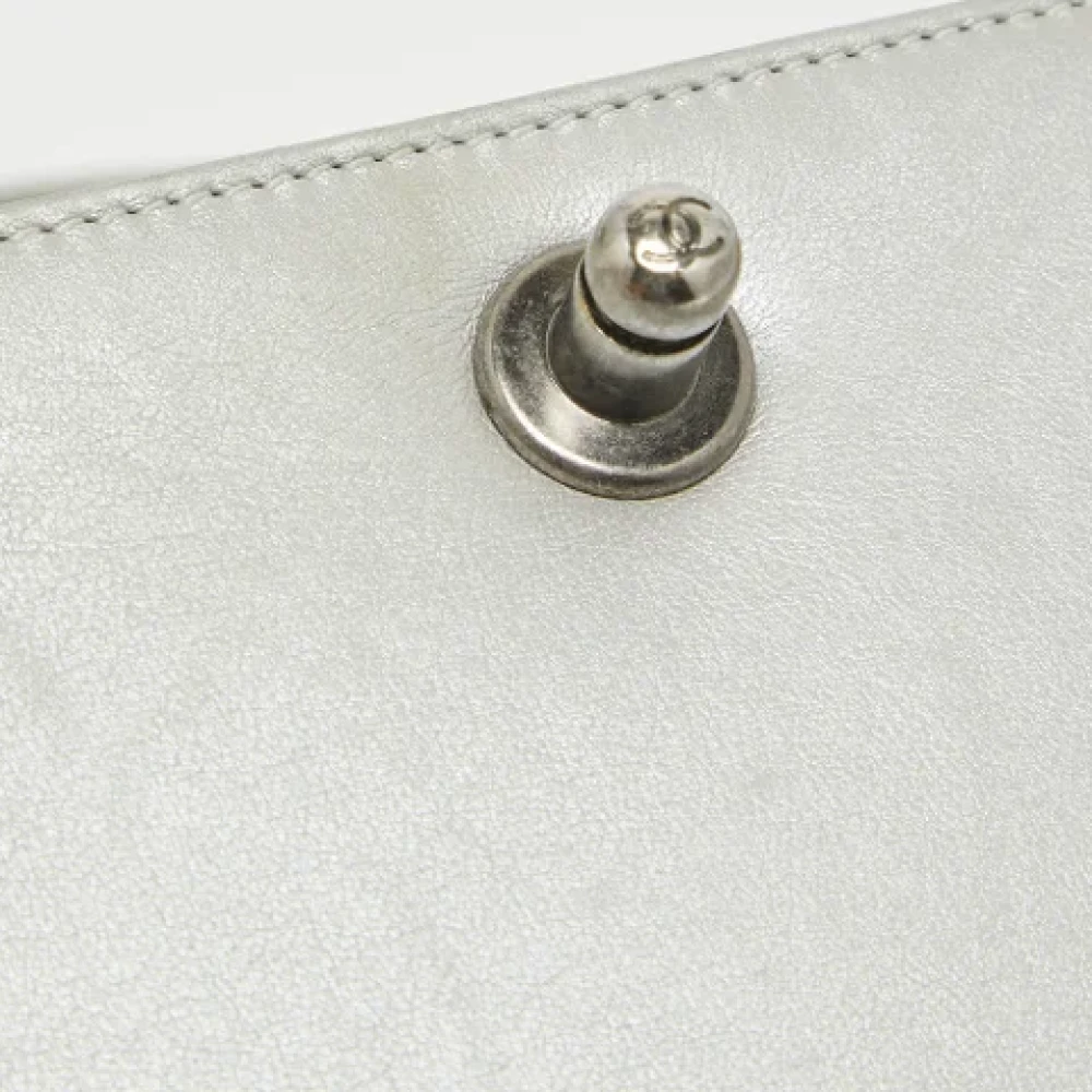 Chanel Vintage Pre-owned Leather chanel-bags Gray Dames