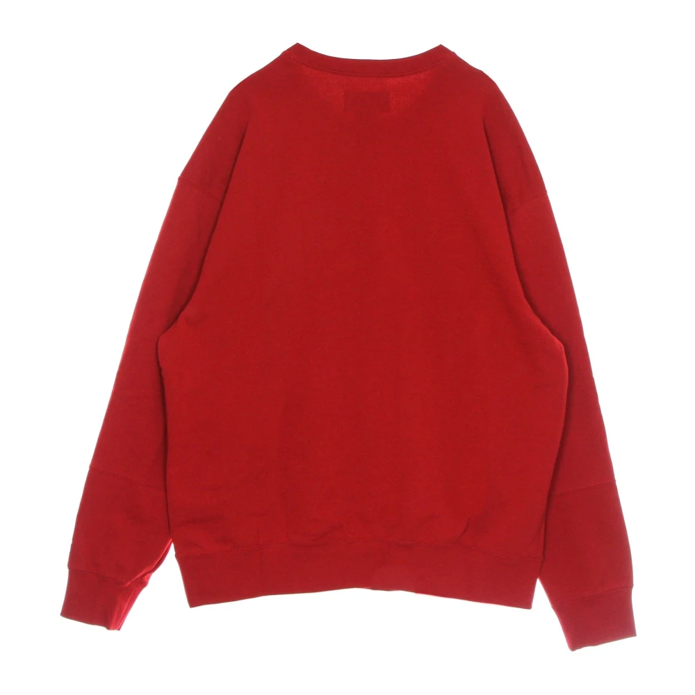 Jordan Klassieke Crewneck Sweatshirt met Geborduurde Logo's Red Heren