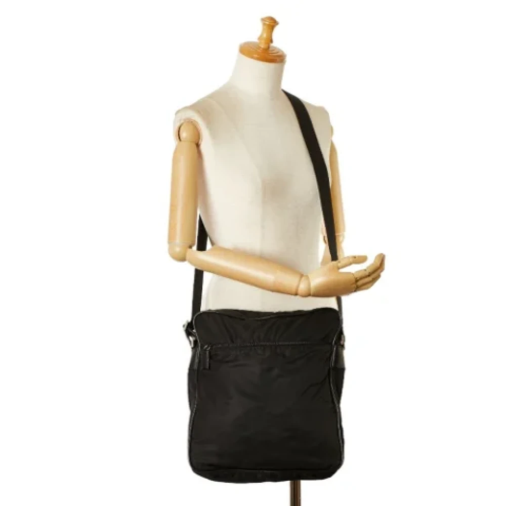 Prada Vintage Pre-owned Nylon shoulder-bags Black Dames