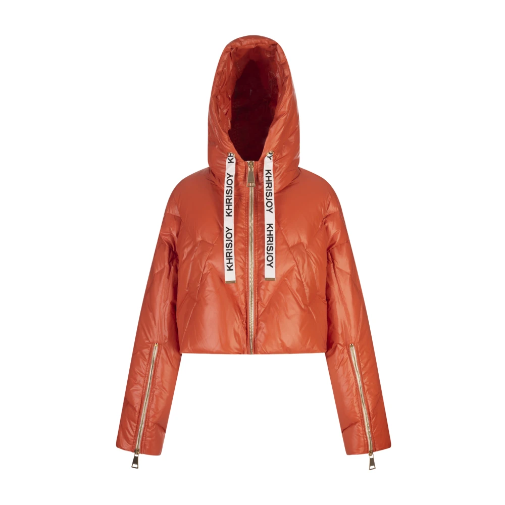 Khrisjoy Oranje Shorty Cropped Down Jacket Orange Dames