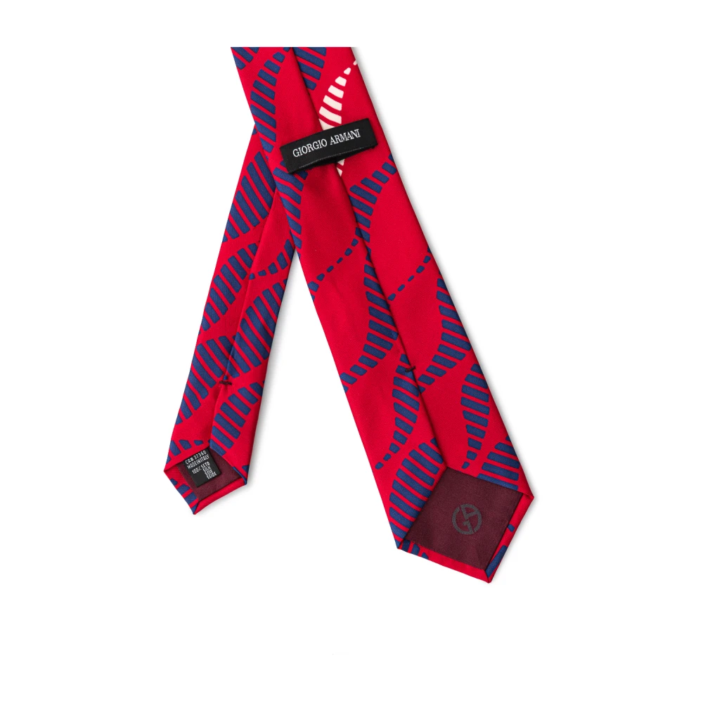 Giorgio Armani Rode Zijden Stropdas Elegante Stijl Red Heren