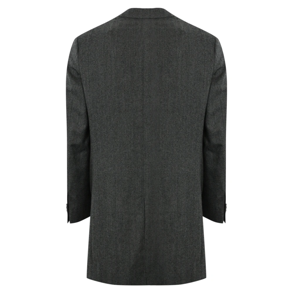 Corneliani Grijze wollen jas klassieke stijl Gray Heren