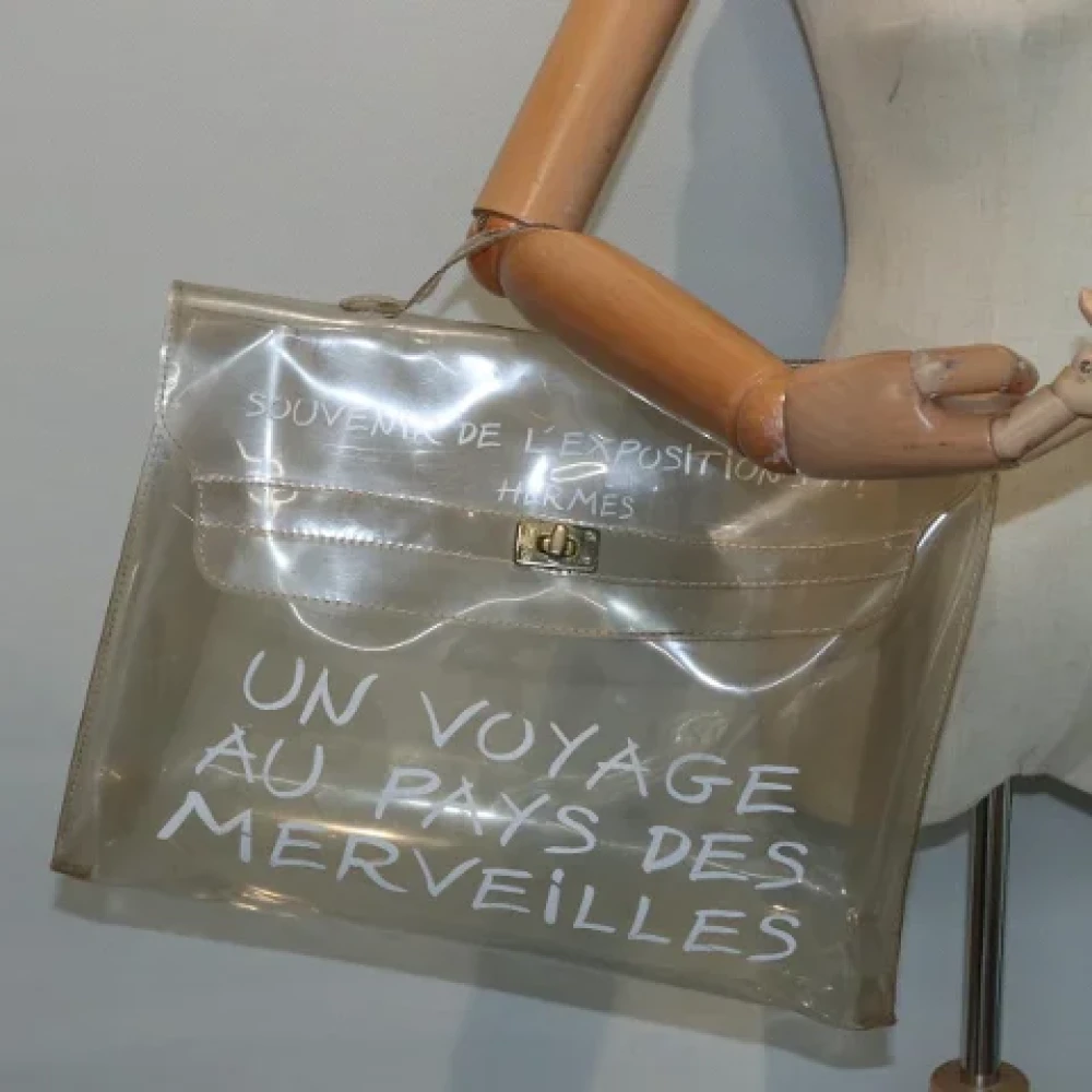 Hermès Vintage Pre-owned Vinyl handbags White Dames