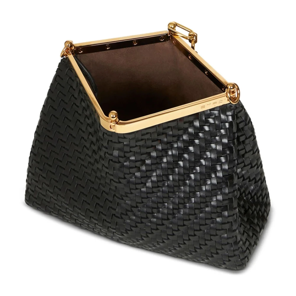 ETRO Zwarte leren Vela schoudertas Black Dames