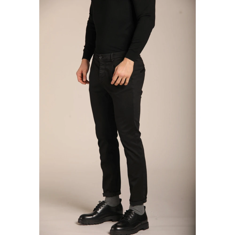 Mason's Osaka 1 Plooien Chino Broek Black Heren