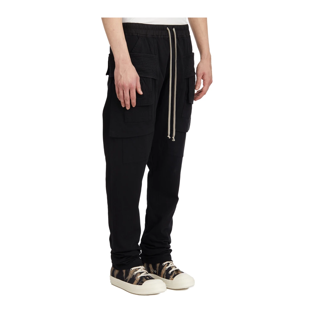Rick Owens Cargo Broek met Trekkoord Black Heren