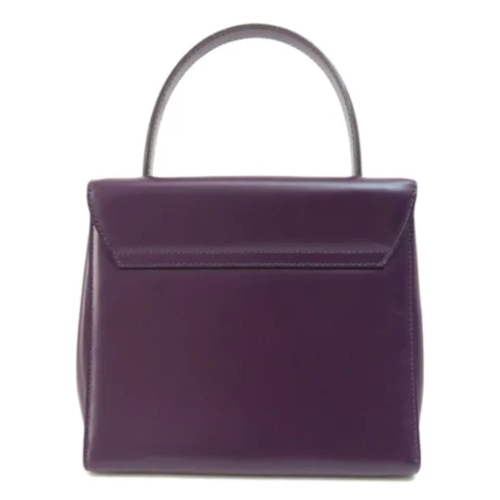 Celine Vintage Pre-owned Leather celine-bags Purple Dames