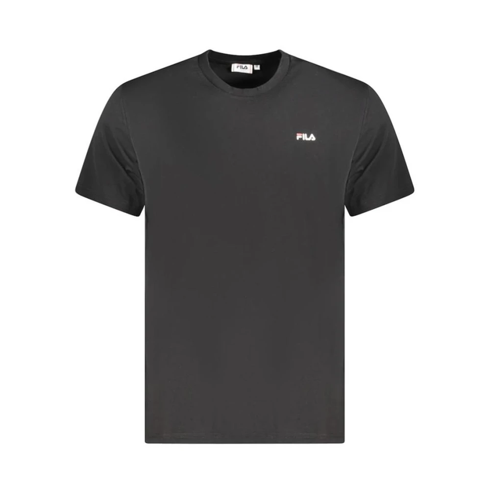 Fila Men's Black T-Shirts, S, Iconic Logo Crew Neck T-Shirt With Bold Print