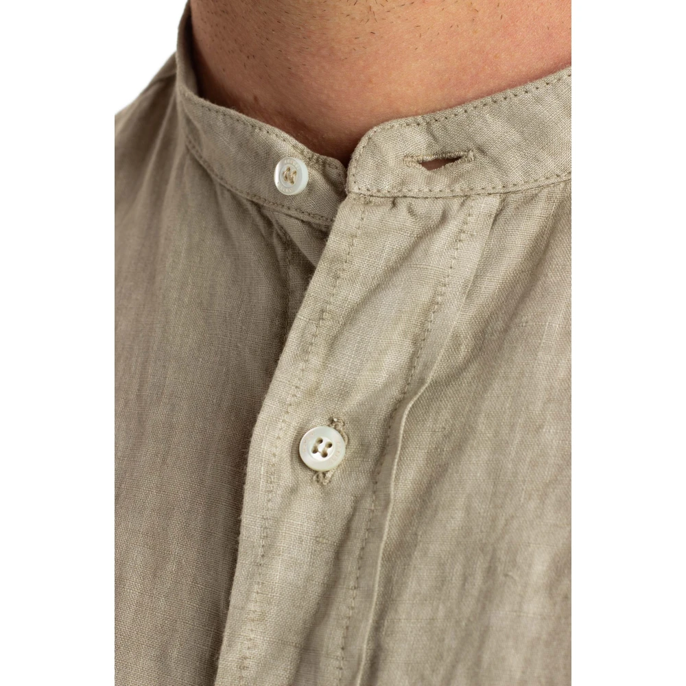 Aspesi Koreaanse Kraag Knoopshirt Gray Heren