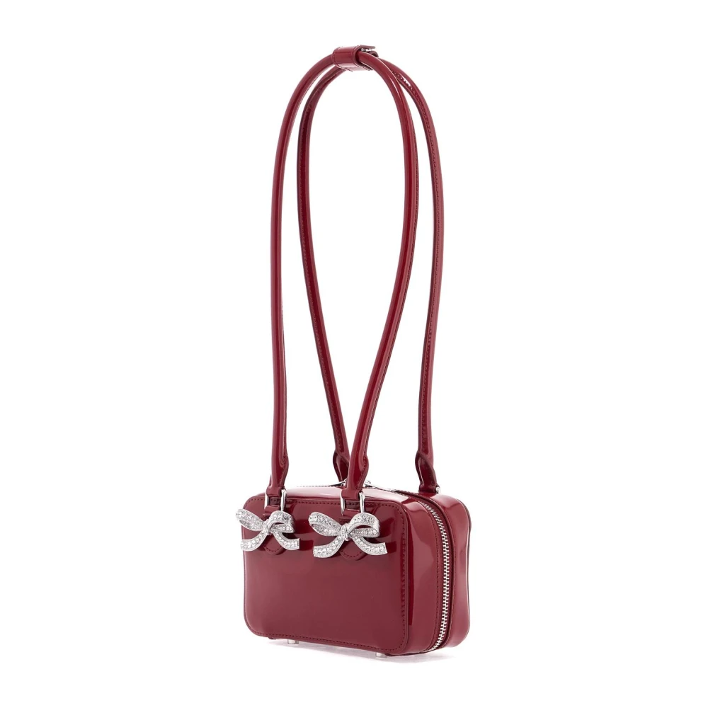 Self Portrait Kristallen Lederen Bauletto Tas Red Dames