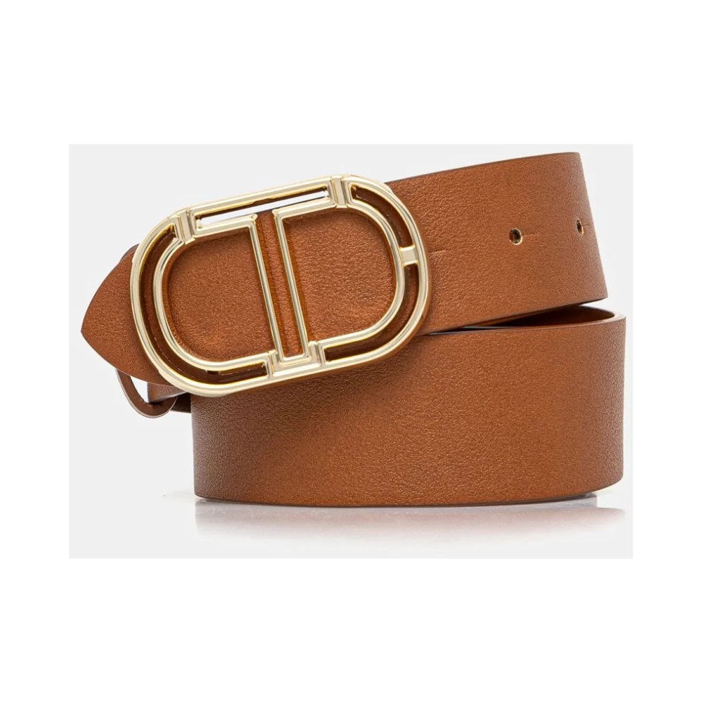 Twinset Ovale Gesp Riem Stijl 251Ta4430 Brown Unisex