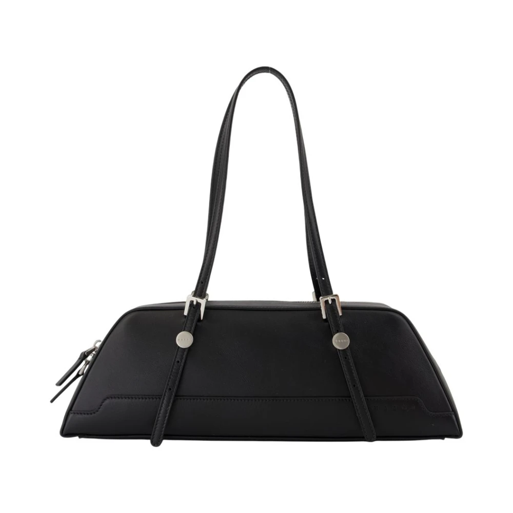 Marni Women's Black Shoulder Bags, One Size, Leather Duffle Shoulder Bag