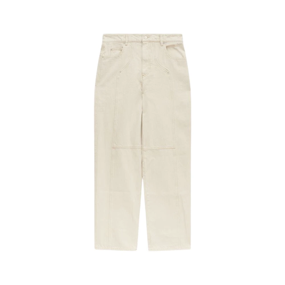 Isabel Marant Étoile Ecru Denim Loszittende Broek Beige Dames