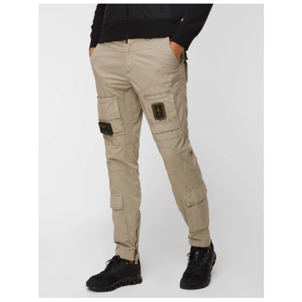 aeronautica militare Slim-fit Trousers Beige Heren