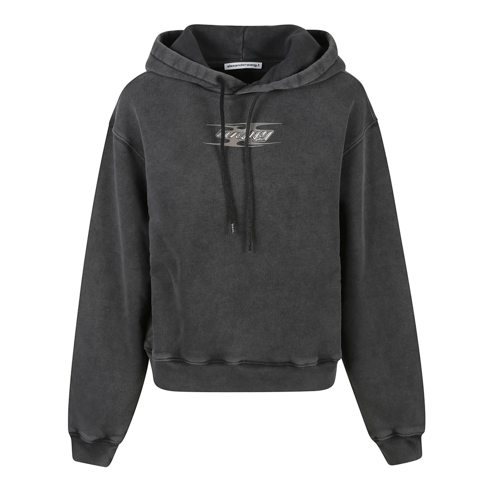 T by Alexander Wang Blade Logo Sweatshirt Ontwerp Gray Dames