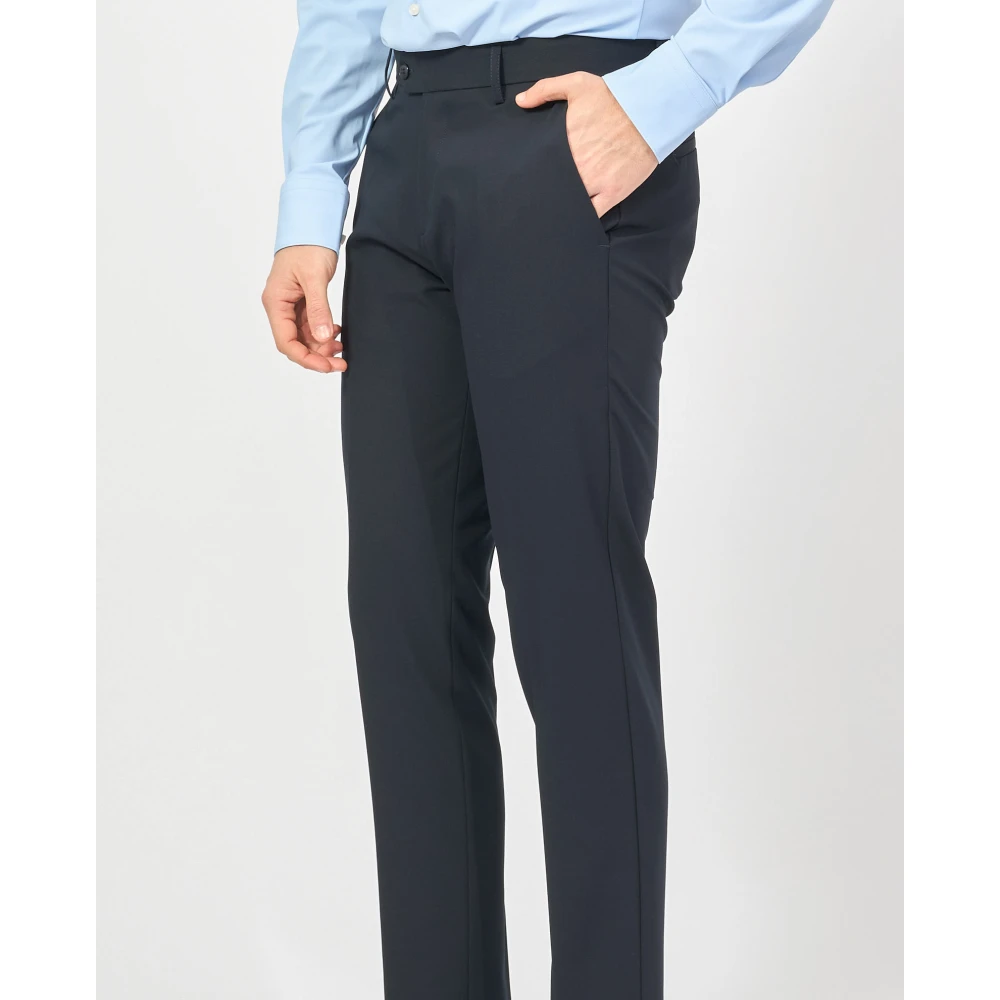 Mulish Blauwe Jurk Slim Fit Klassieke Stijl Blue Heren