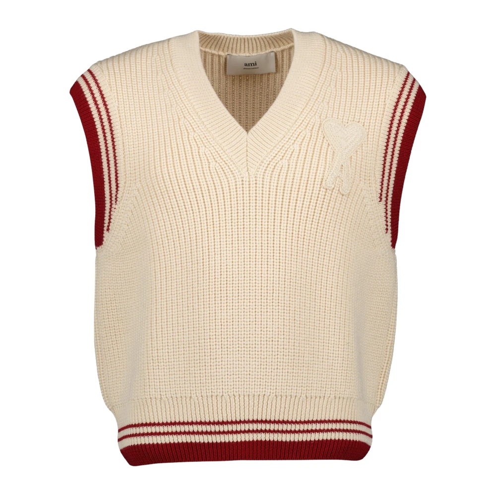 Knitwear > V-neck Knitwear - - Ami Paris - Modalova