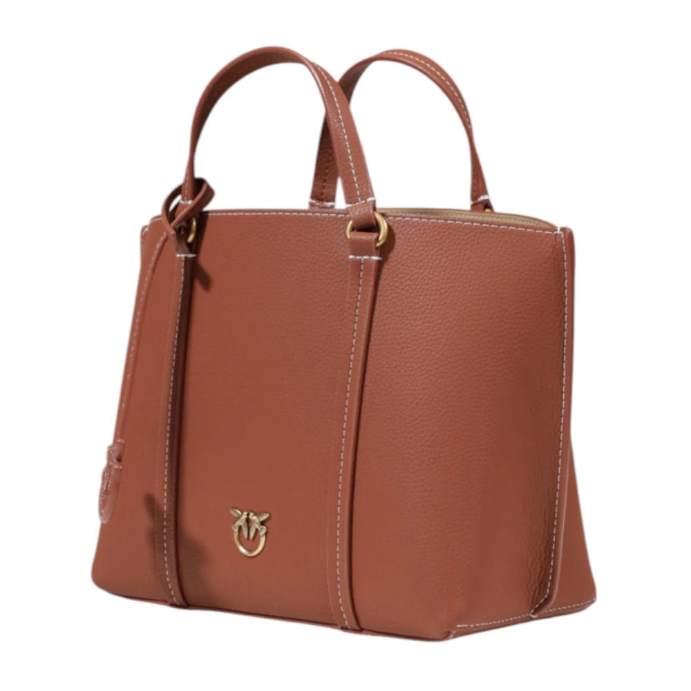 pinko Leren Dames Middelgrote Tas Collectie Red Dames