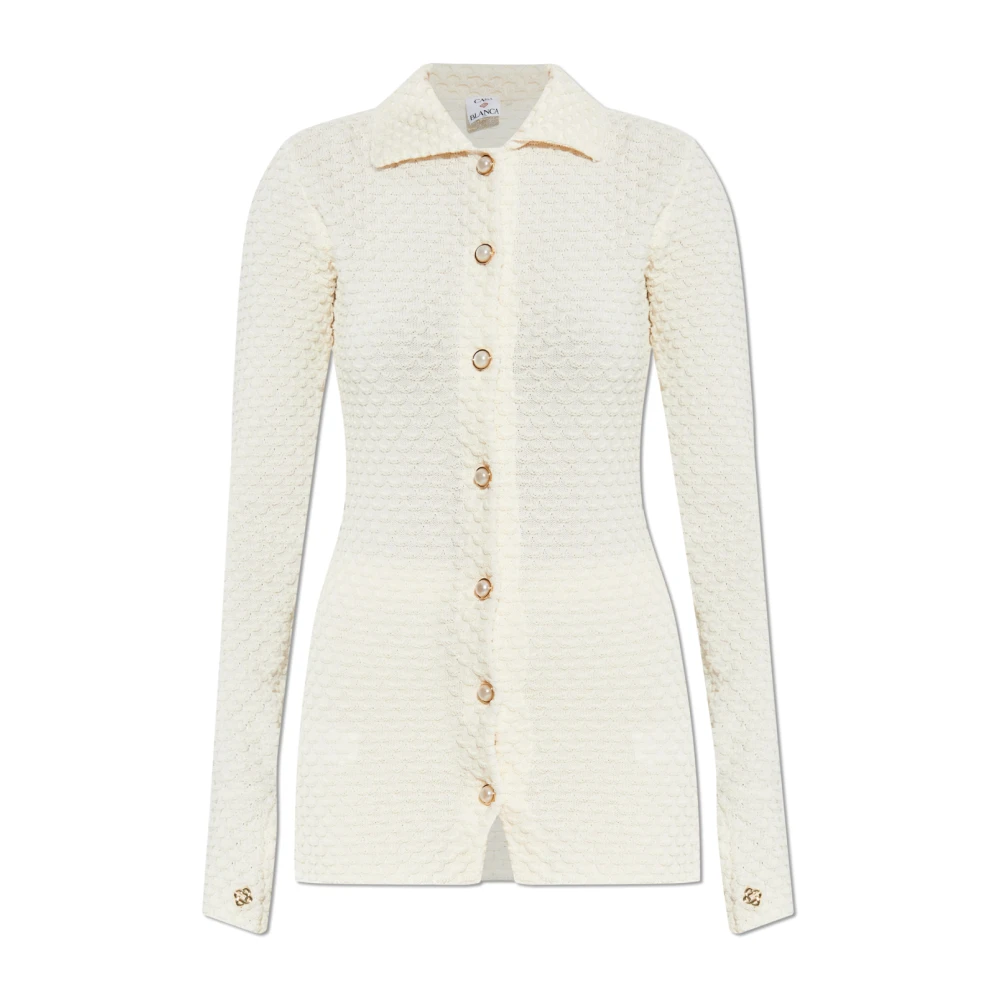 Casablanca Lange mouwen top met split White Dames
