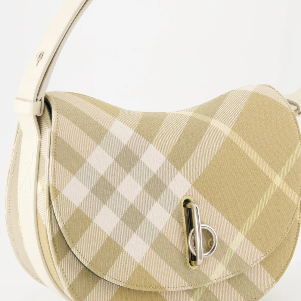 Burberry Vintage Check Wool Rocking Horse Tas Beige Dames