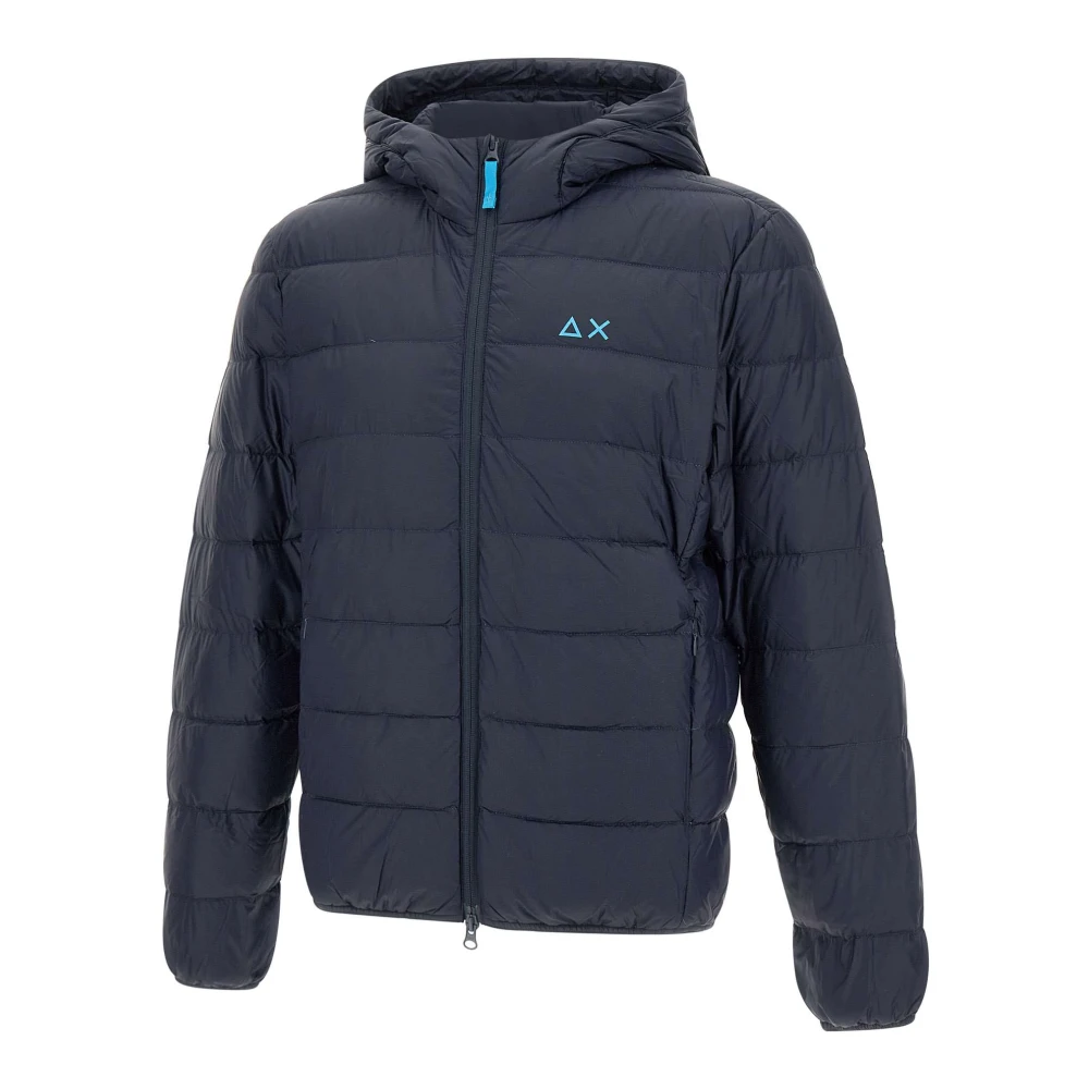 Sun68 Heren Donsjas met Capuchon Blue Heren