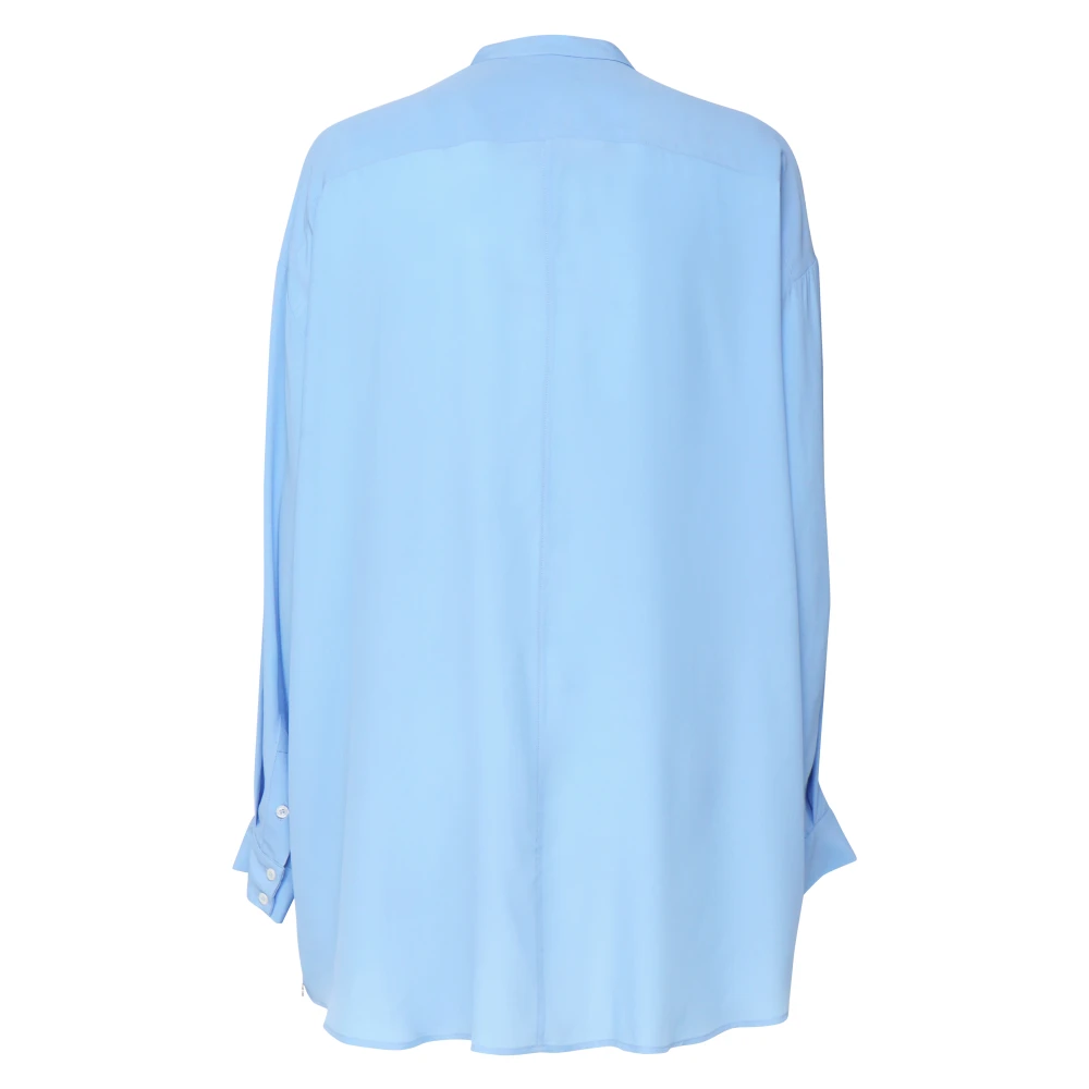 Ottod'Ame Zijde blend blauw overhemd gemaakt in Italië Blue Dames