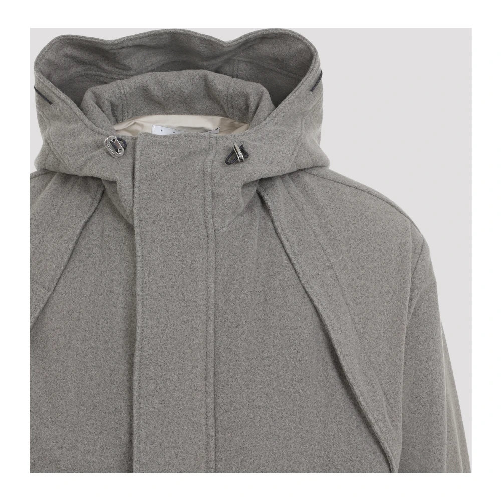 Ranra Grijze Wollen Jas Aw24 Gray Heren