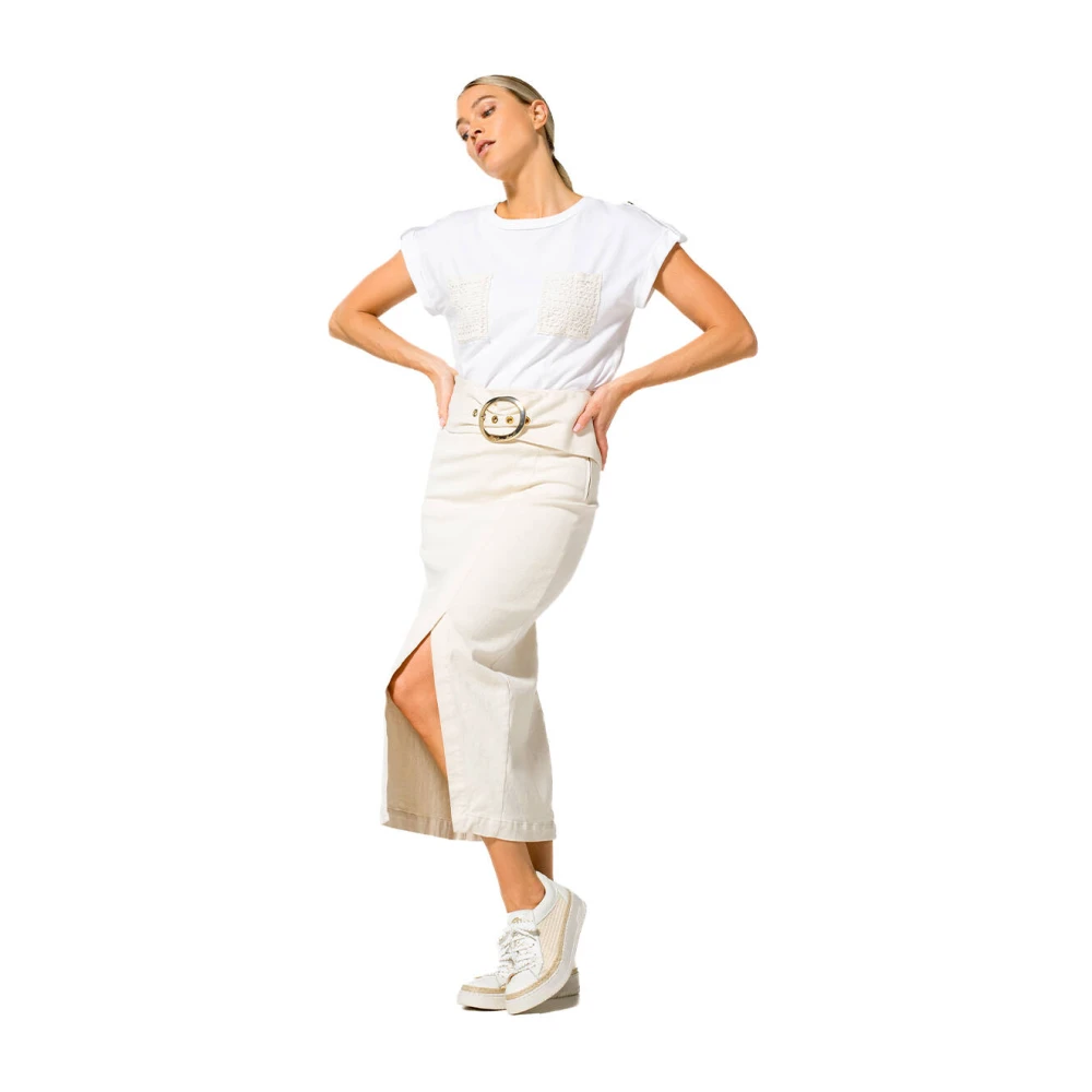 Caroline Biss Elegante Rok 1704 Beige Dames