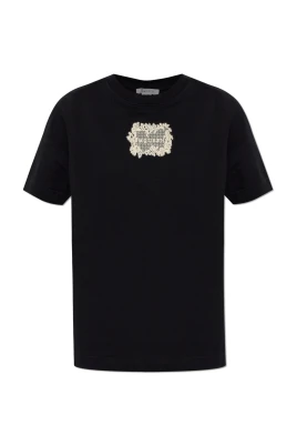 T-shirt med spetsapplikation