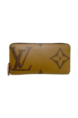 pre-owned-zip-wallet-giant-monogram-yellow