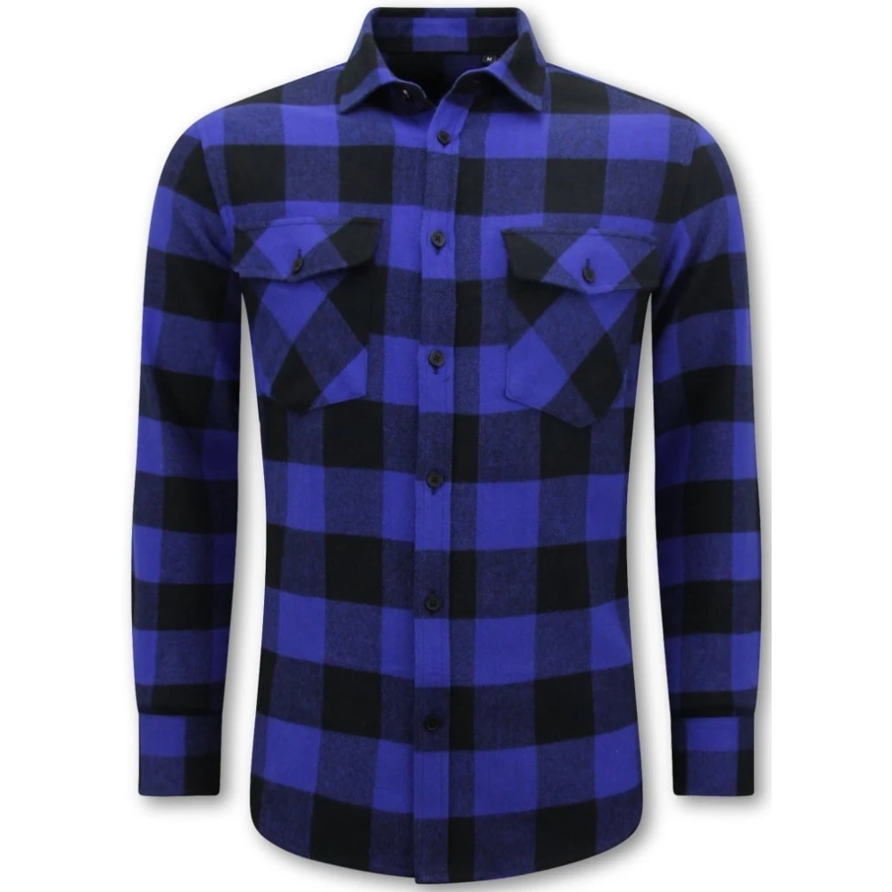 Local Fanatic Flanellskjorta Herr - Lumberjack Blus Herr Blue, Herr