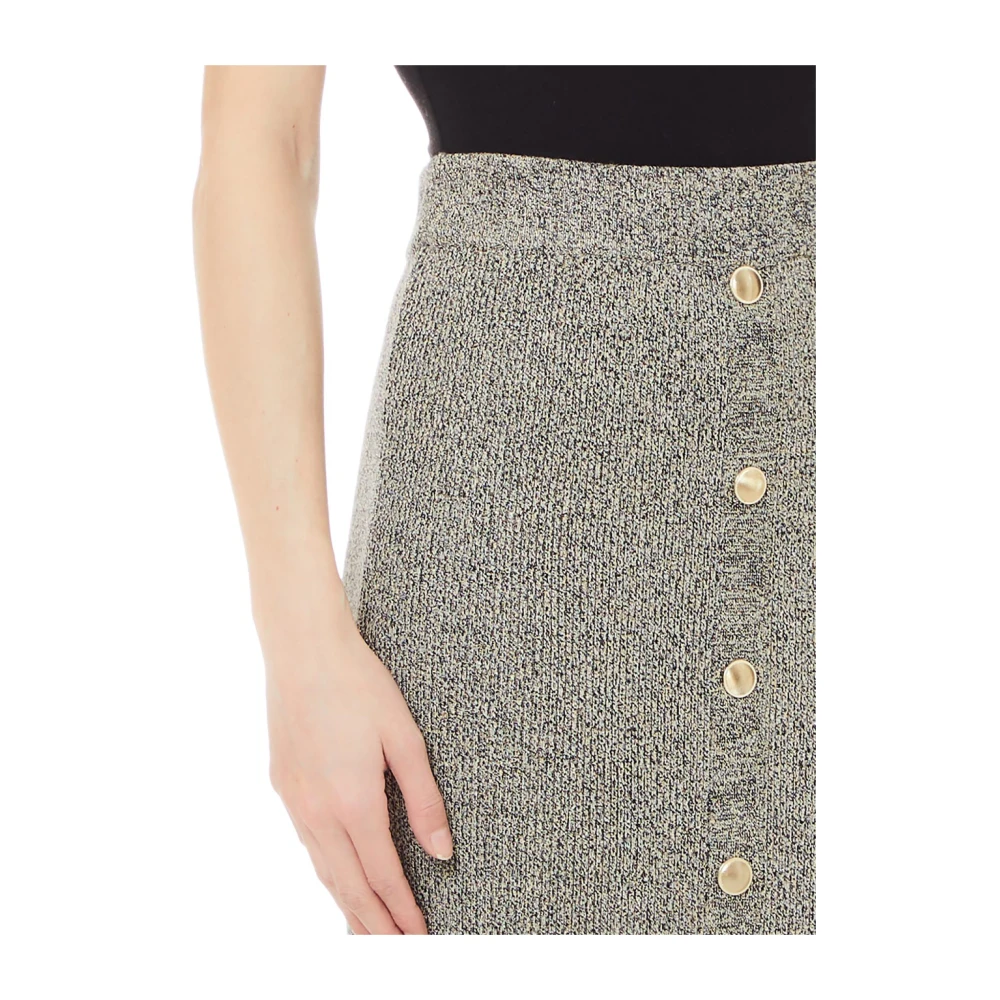 Liu Jo Grijze Gebreide Midi Rok Gray Dames