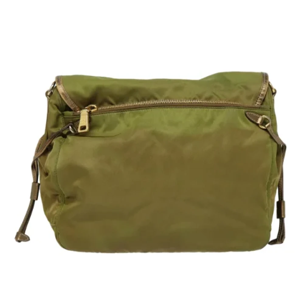 Prada Vintage Pre-owned Nylon shoulder-bags Brown Dames