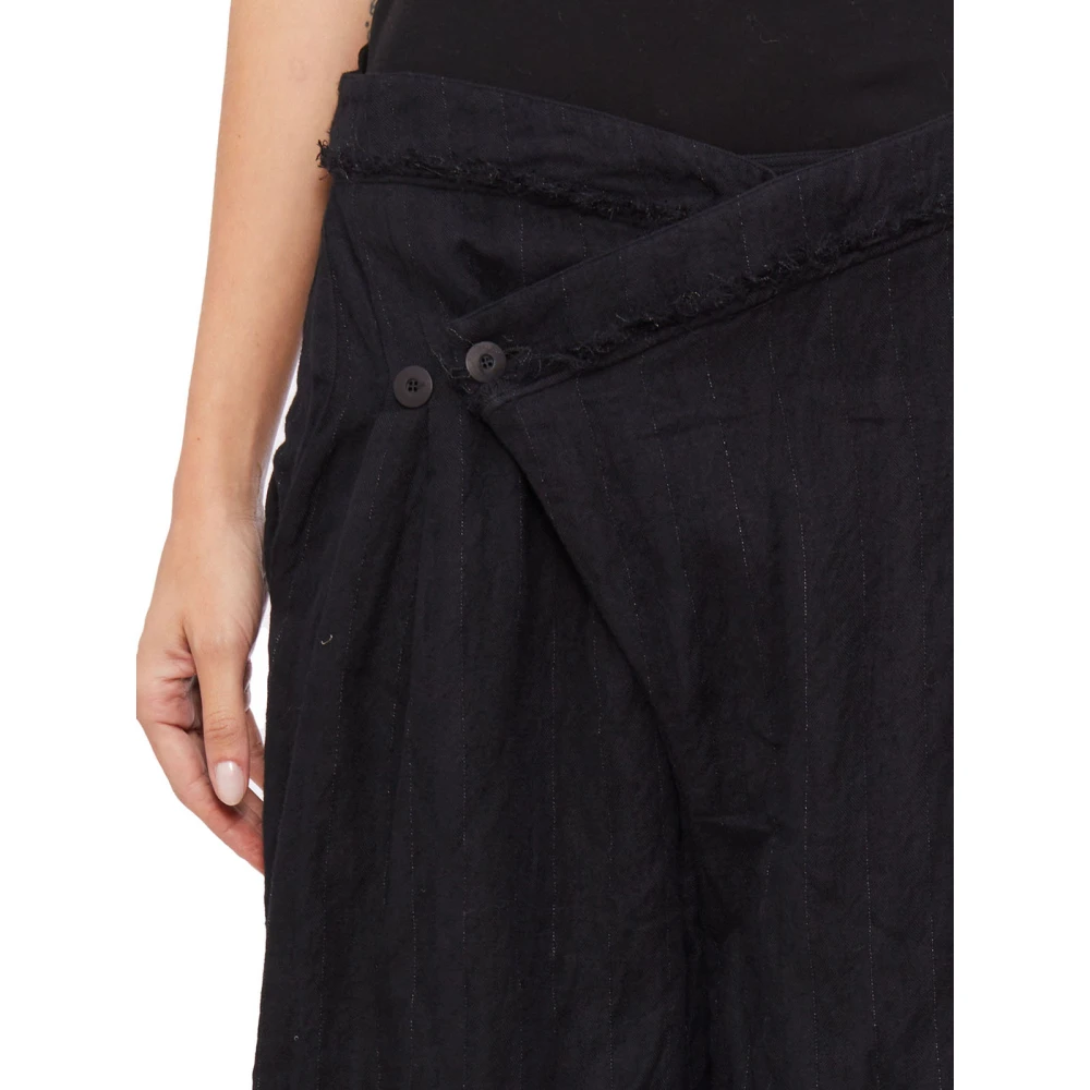 Marc Le Bihan Broek met asymmetrische sluiting Black Dames