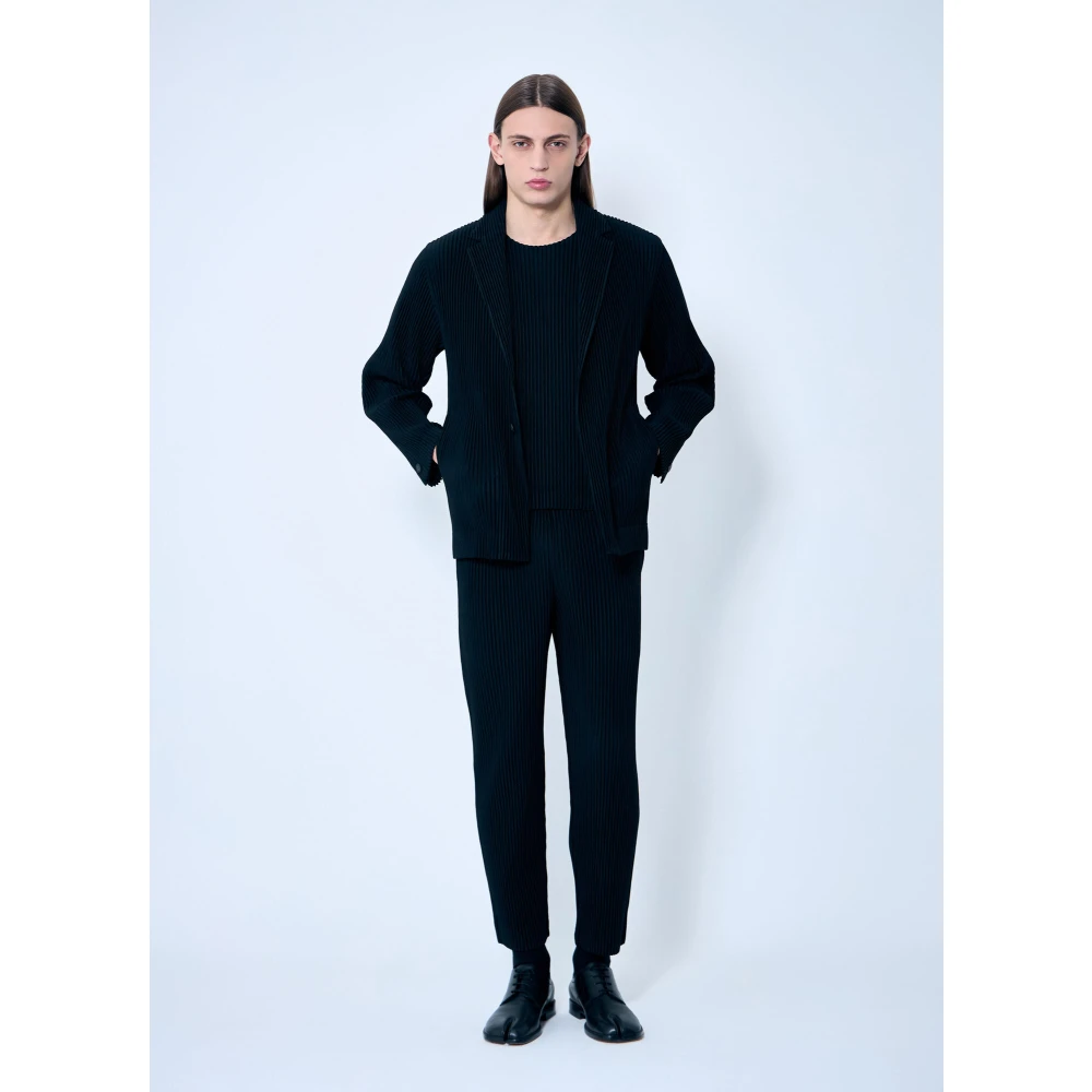 Issey Miyake Geplooide Blazer Black Heren