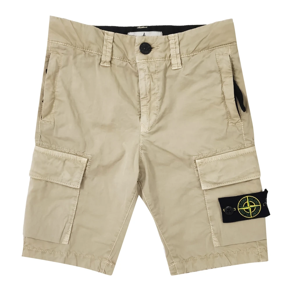 Stone Island Beige Bermuda Shorts - Male - Shorts - 6 Y - Kids